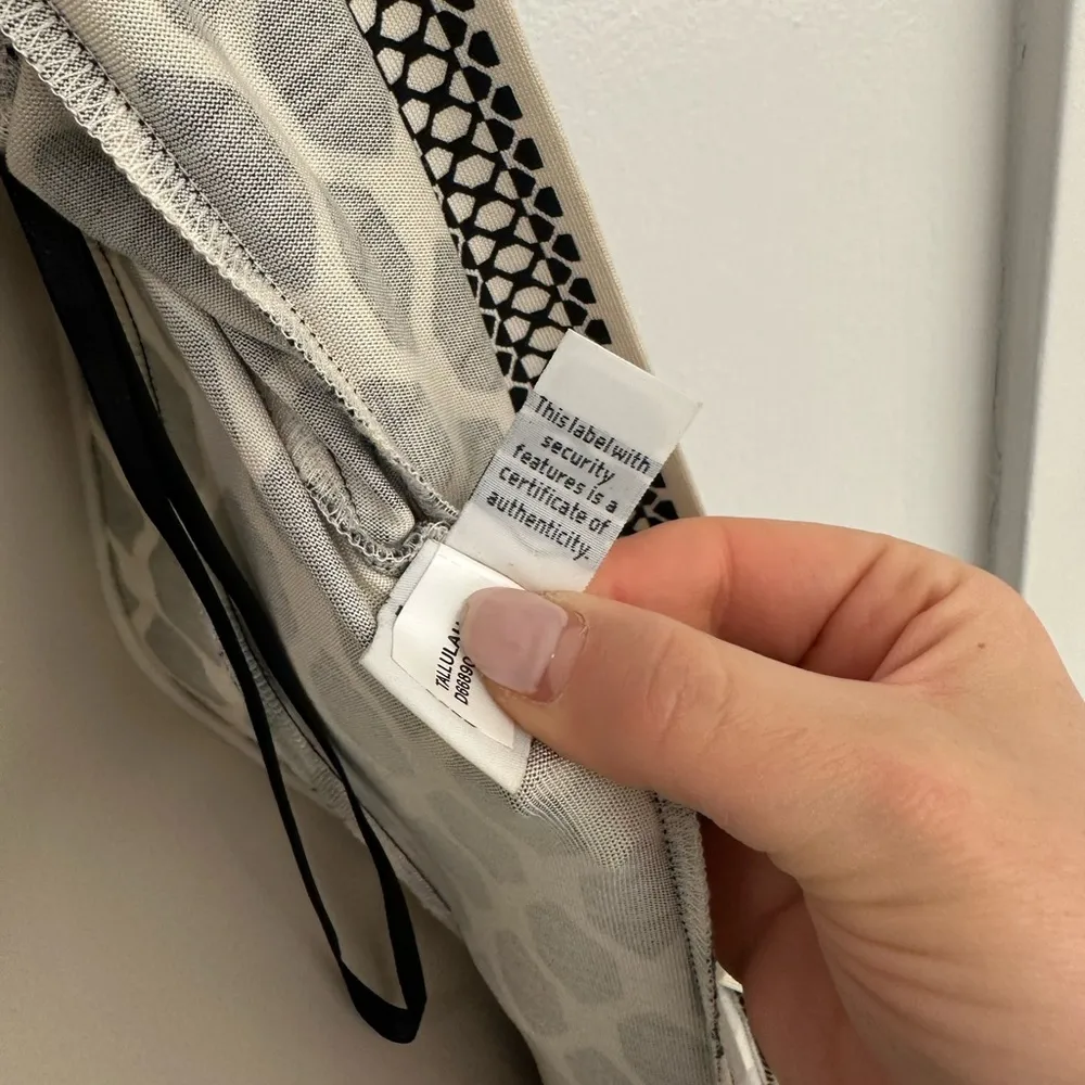 Tallulah Silk Wrap Black & White Geometric Dress - Image 9