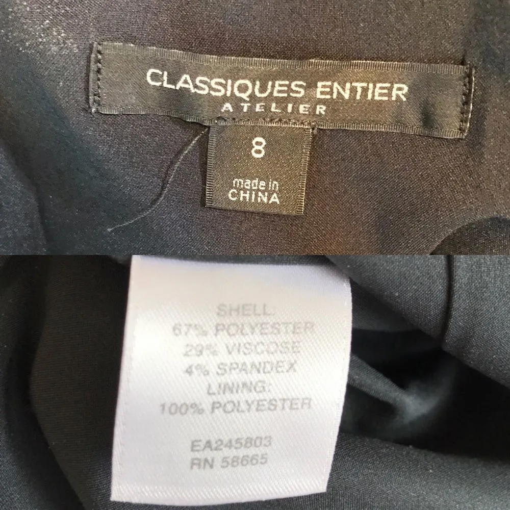 CLASSIQUES ENTIER ATELIER Sheath Dress Square Neck Charcoal Gray Back Zipper 8 - Image 5