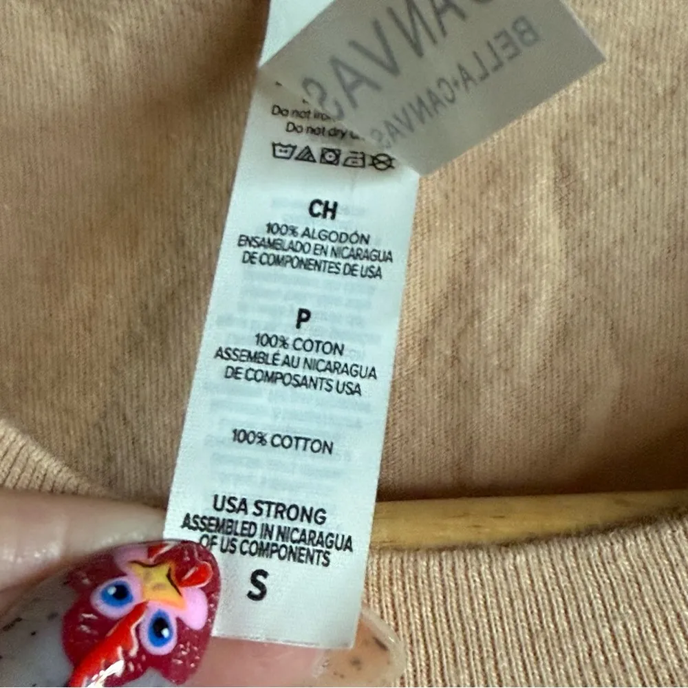 Bella Canvas Beige Cotton Tee - Image 3