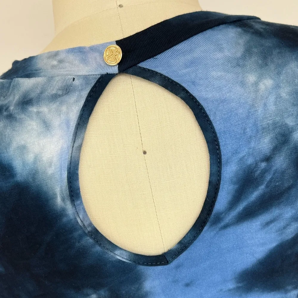 Simply Southern Cold Shoulder Tie Dye Top M - Image 7