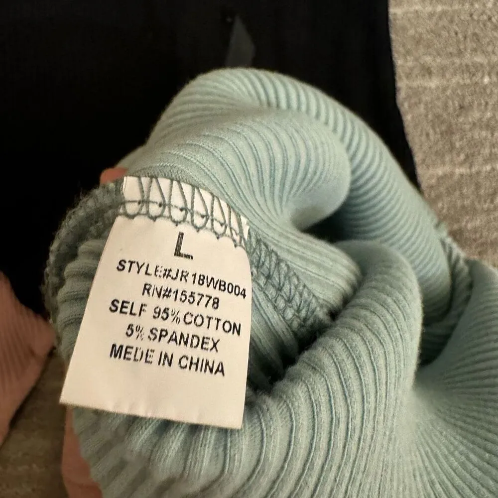 LE3NO Black Pink Blue Ribbed Henley Style Tank Top Bodysuits Set of 3 Small - Image 5