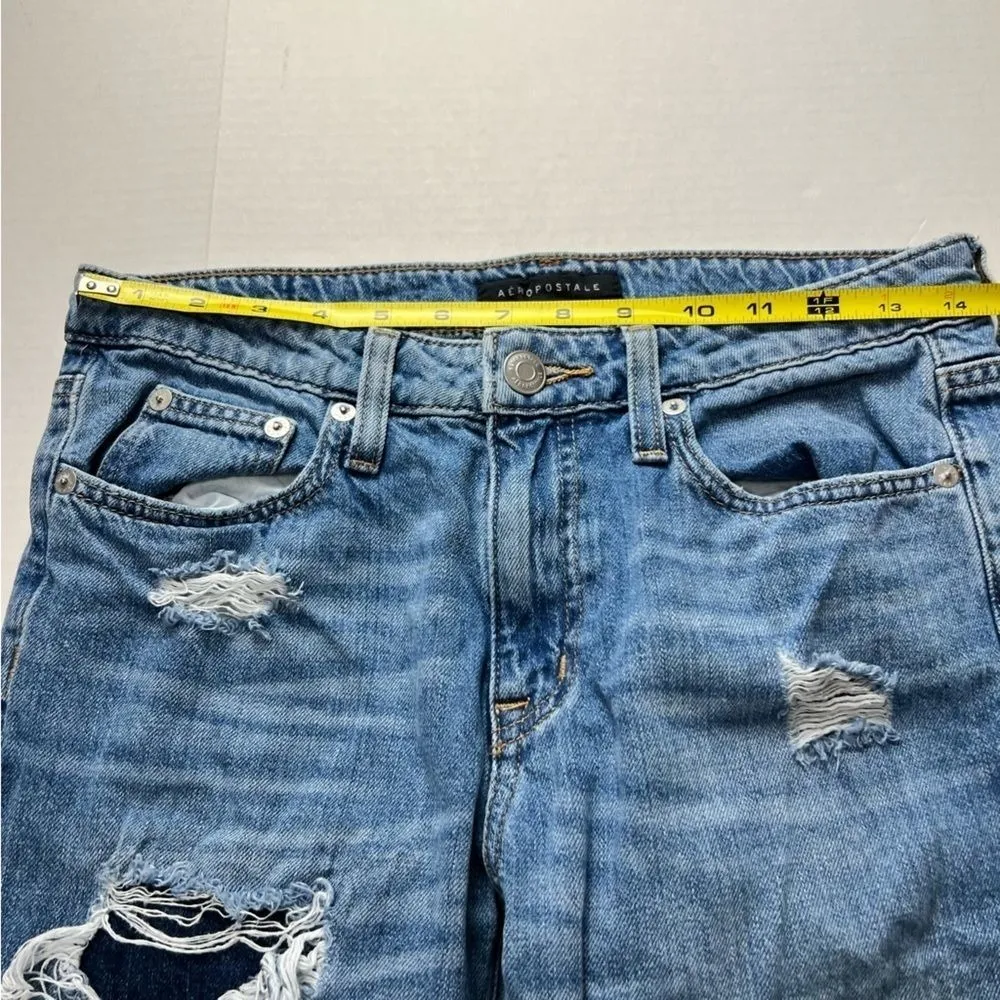 Aeropostale Boyfriend Thrashed Distressed Jeans Women's Size‎ 2 Regular - Image 8