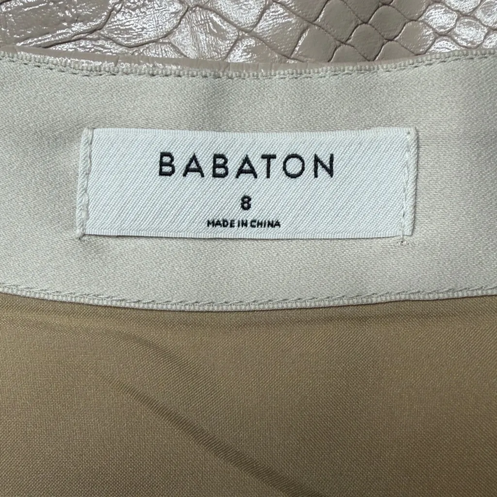 Aritzia Babaton hopper tan Snake Print Mini Skirt size 8 - Image 9