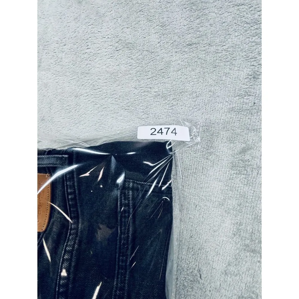 Citizens of Humanity Women Straight & Pencil Midi Skirt 29 Blue Denim Front Slit - Image 9