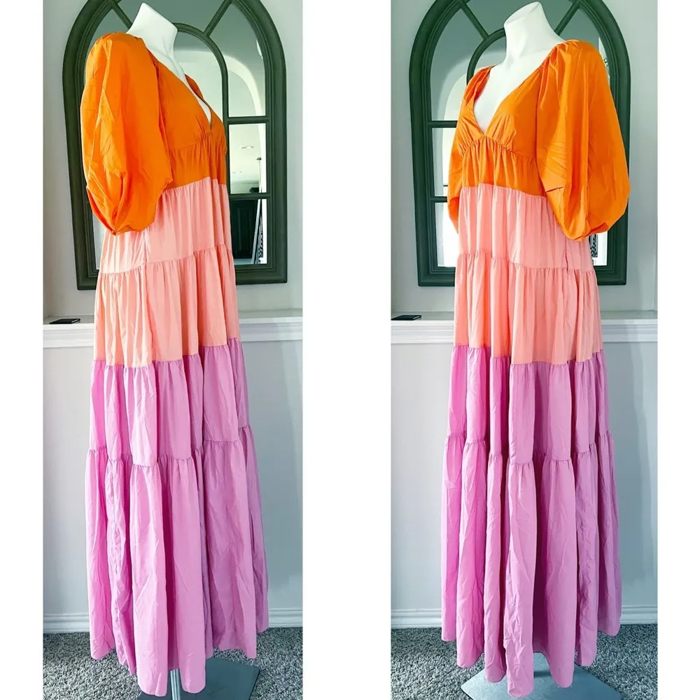 STAUD Meadow Maxi Tiered Dress, Size M New w/Tag Retail $375 SOLD OUT! - Image 11
