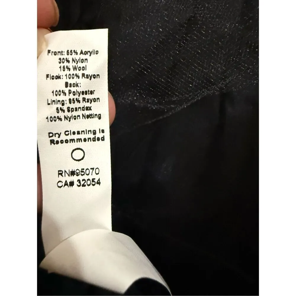 Weston Wear Anthropologie Dulcie Tulle Knit High Waist Black Gray Dress Sz XS - Image 14