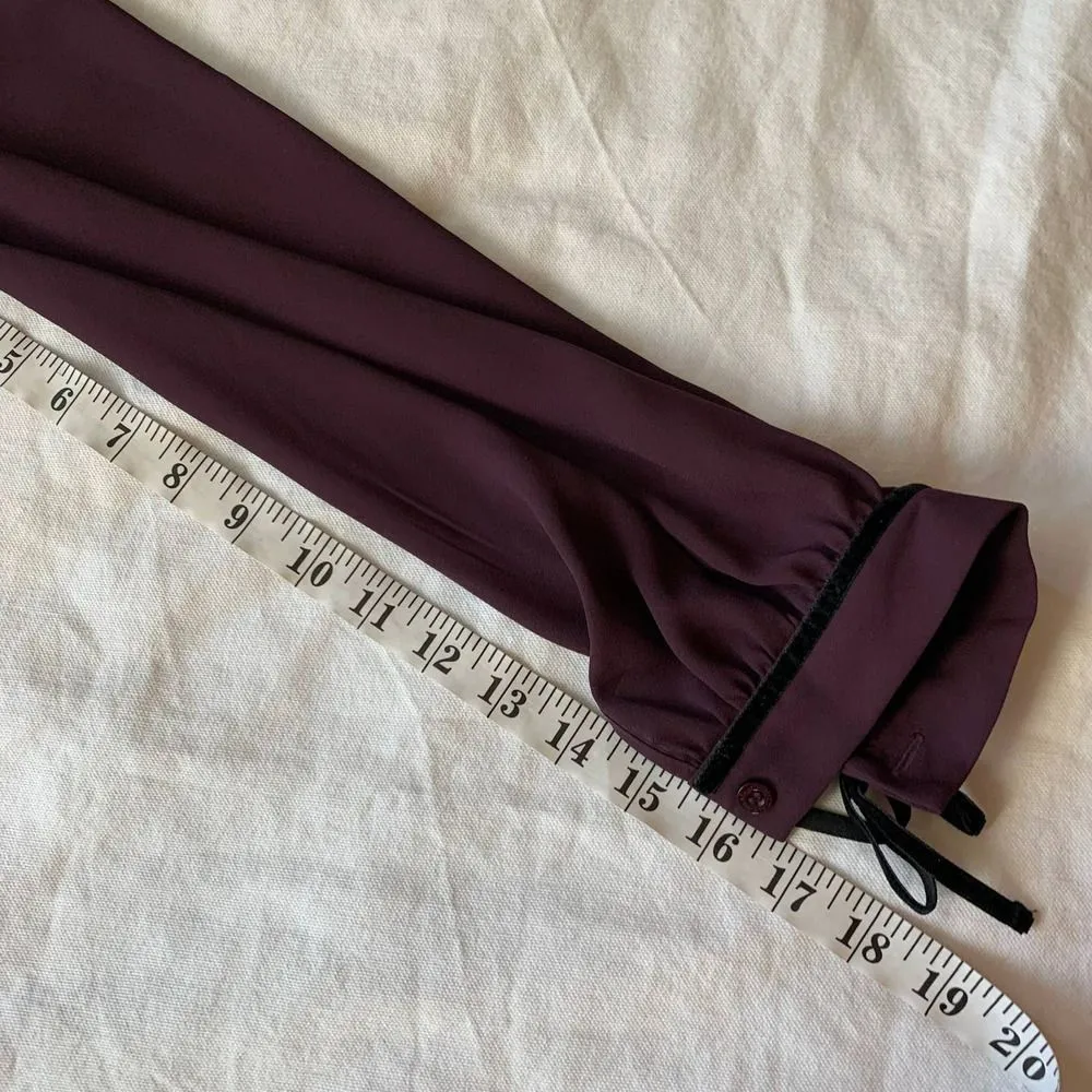 Karl Lagerfeld Paris Women's Purple Lace Collar Blouse Size XS - Image 7