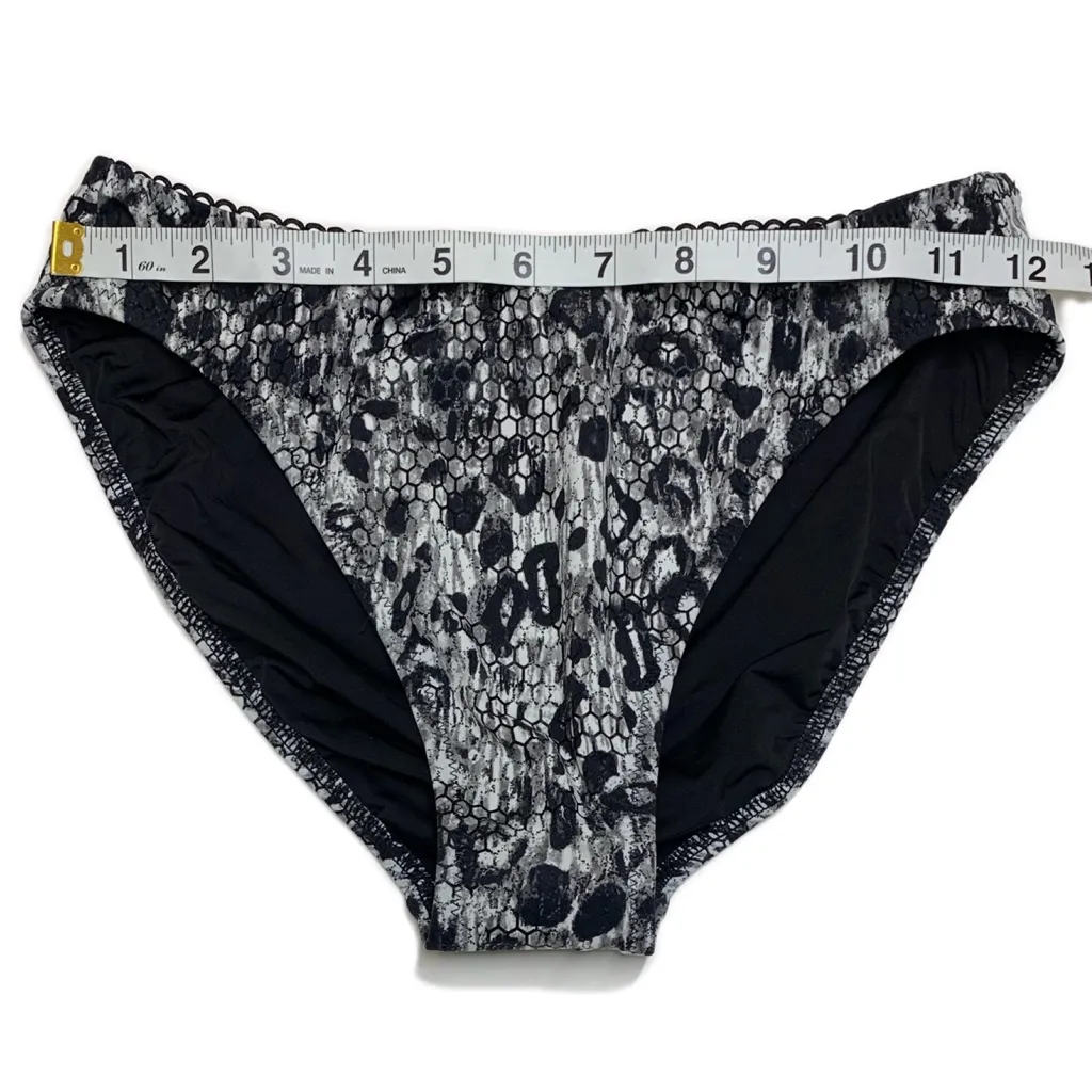 Gideon Oberson Leopard Snake Cheeky Bikini Bottom Black Size 6 - Image 13