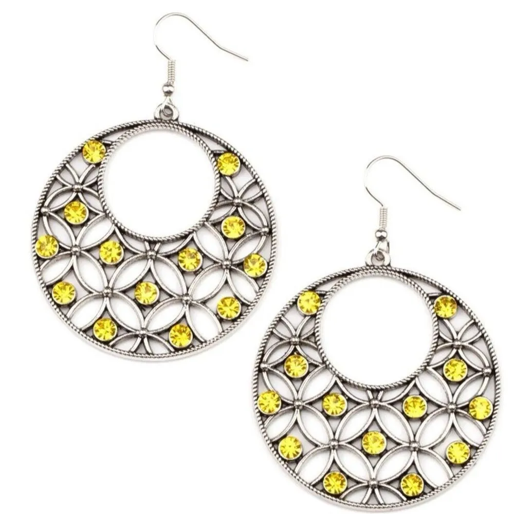 Garden Garnish Yellow Earrings (229) - Image 2
