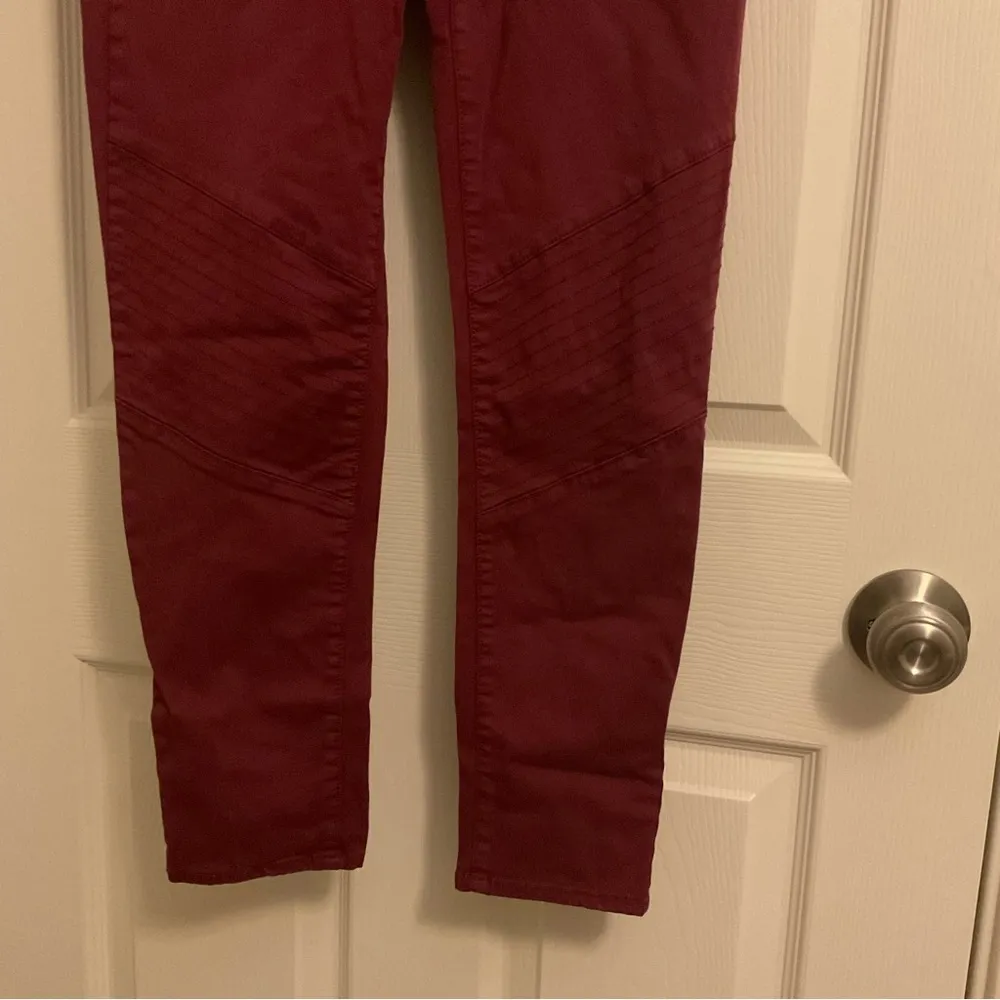 American Eagle Jeans Womens  Maroon Skinny Stretch Crop Low Rise size 6 - Image 6