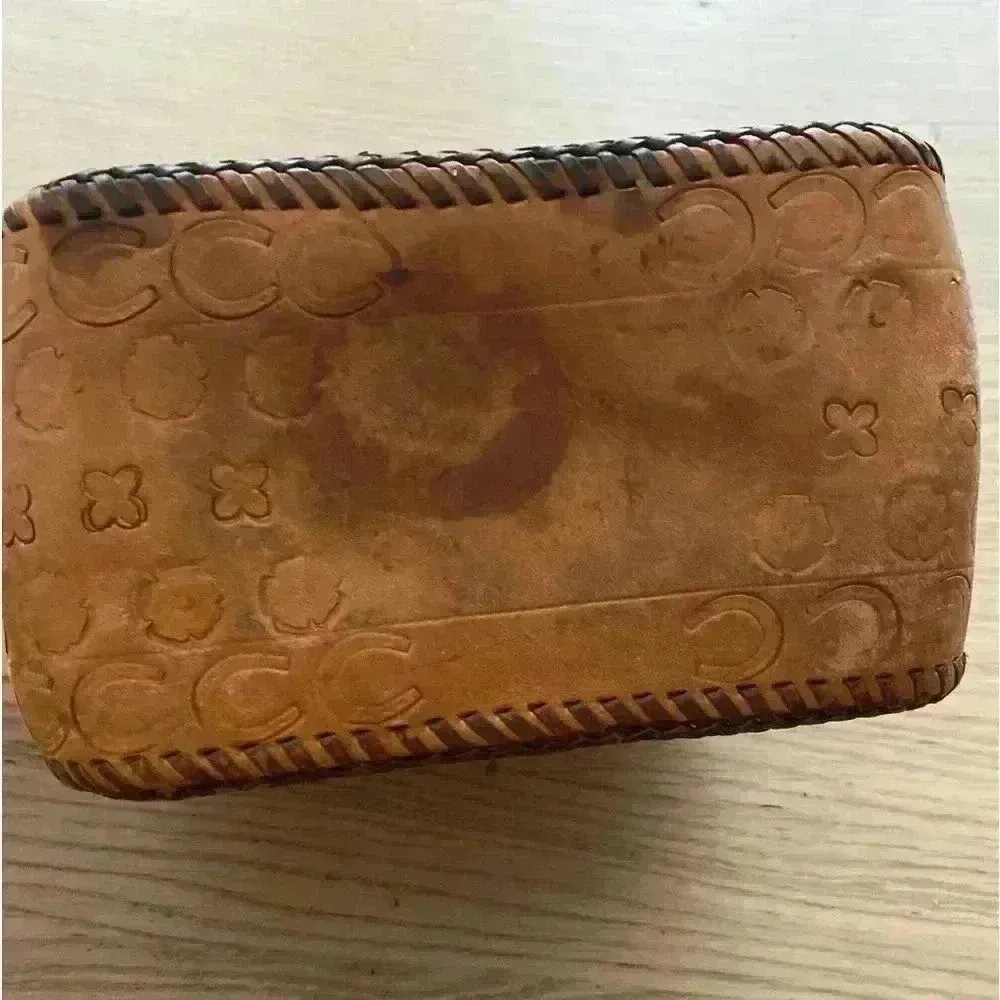 Mexican Hand Tooled Purse Bag Artesanal Brown - Image 8