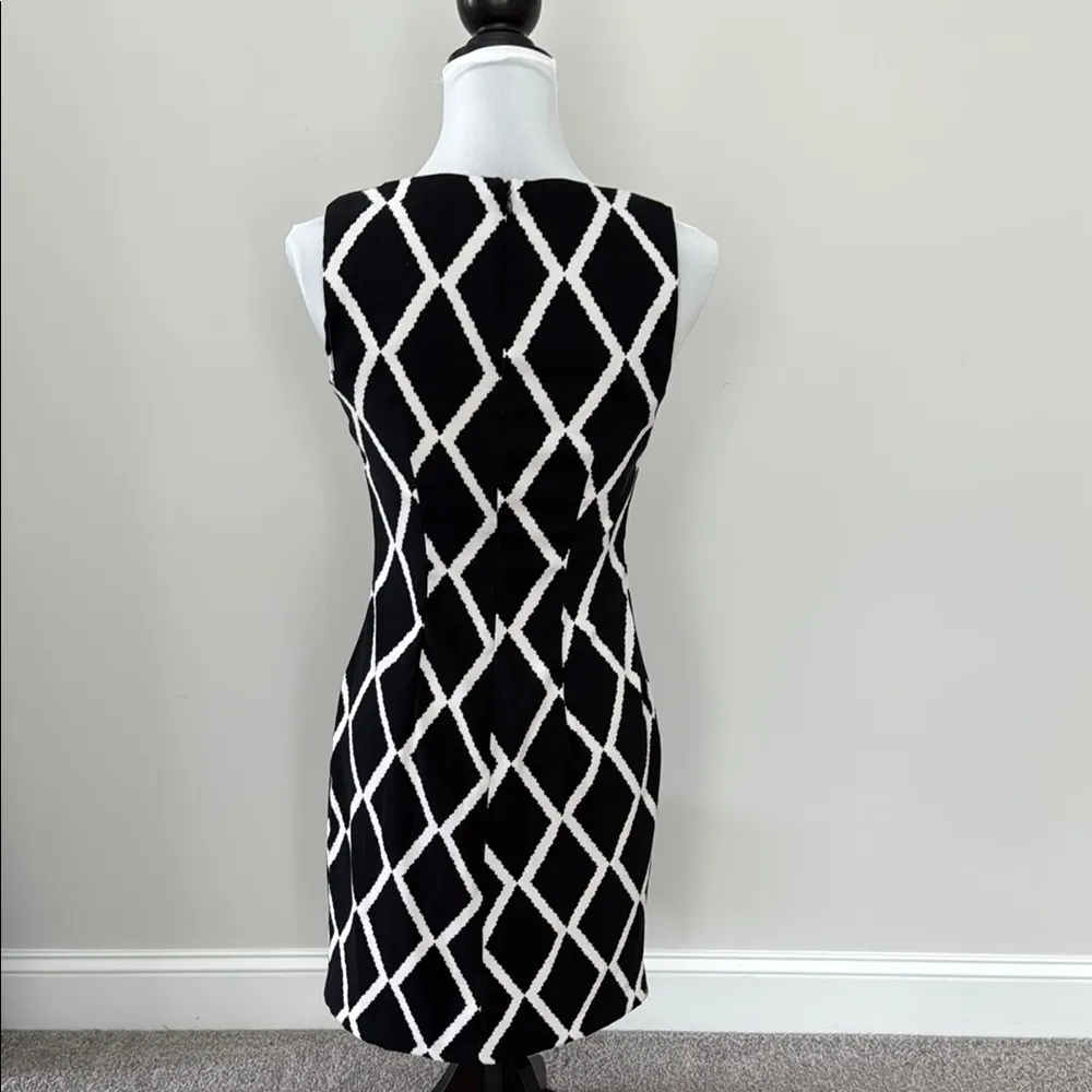 Black and White Sleeveless Dress - Image 5