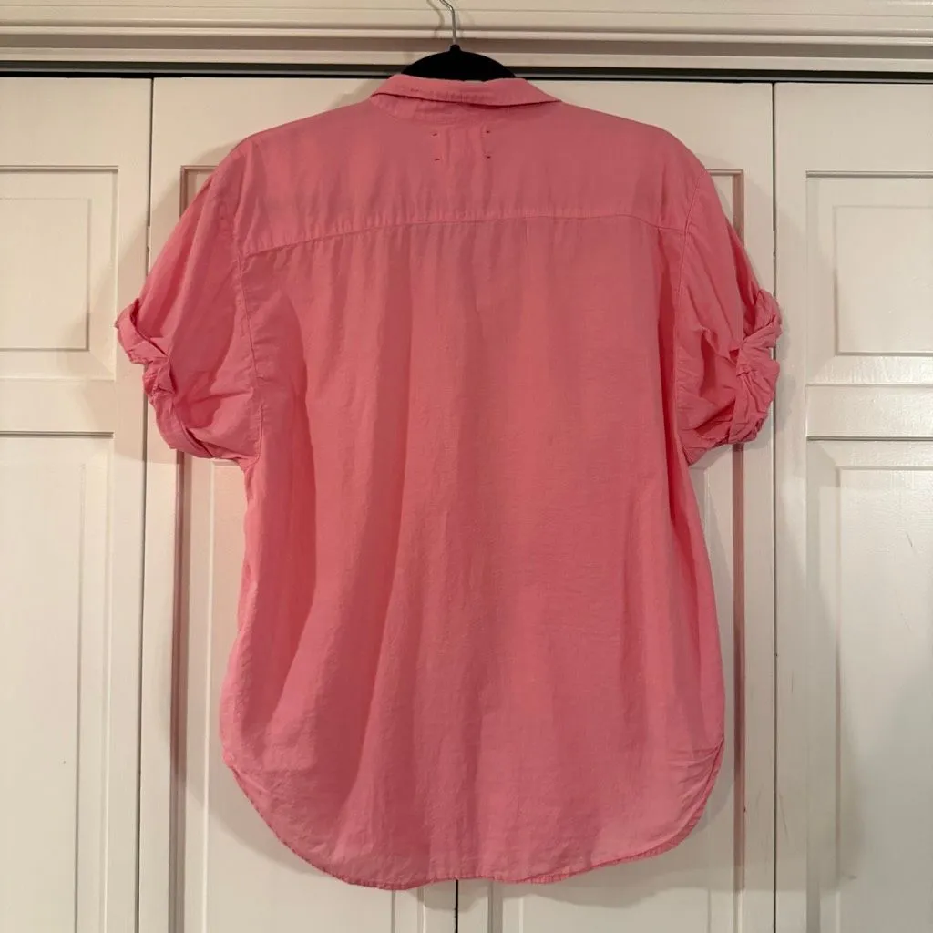 Xirena Channing tea rose cotton button down shirt xs Pink - Image 6