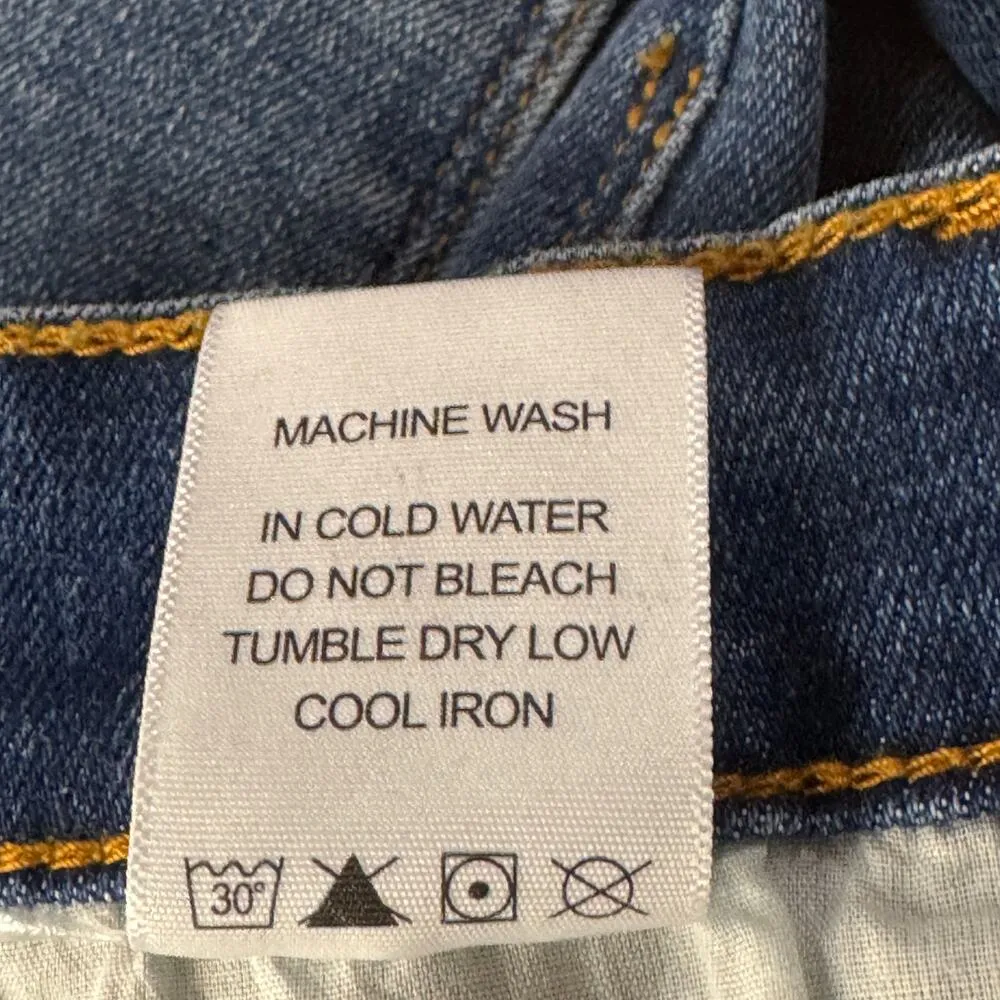 Judy Blue SZ 3/26 Straight Fit Jeans Distressed Stretch Hi-Rise Pockets Frayed - Image 12