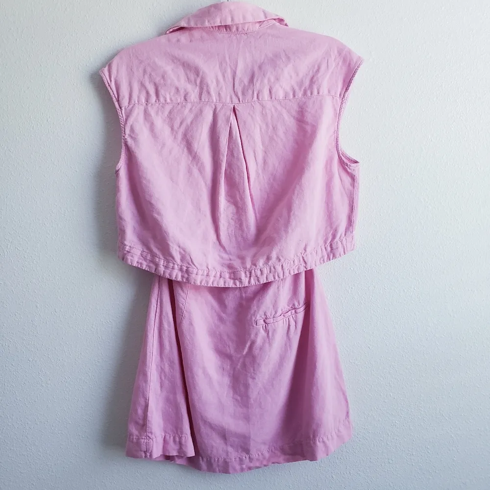 ZARA  Mini Open Back Button Down Dress - Image 6