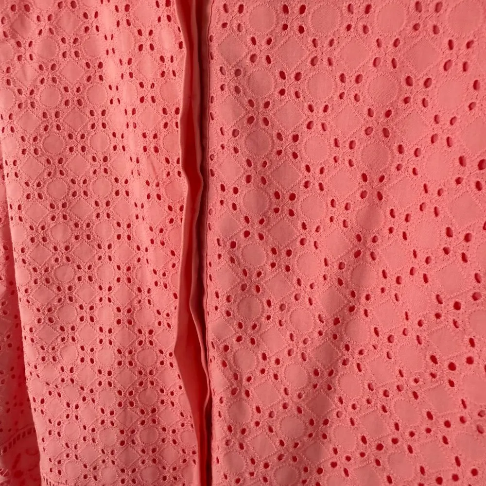 NWT LOFT Eyelet Sleeveless Split Neckline Shift Dress Pink Size 4T 4 TALL NEW - Image 5