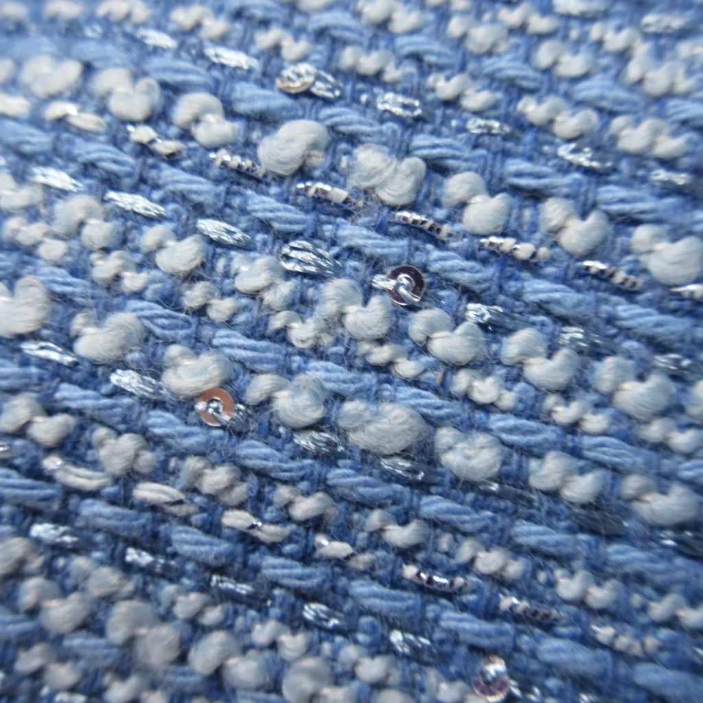 J.Crew NWT  Louisa Lady Jacket in Bright Peri Sequin Tweed Cropped 18 - Image 4