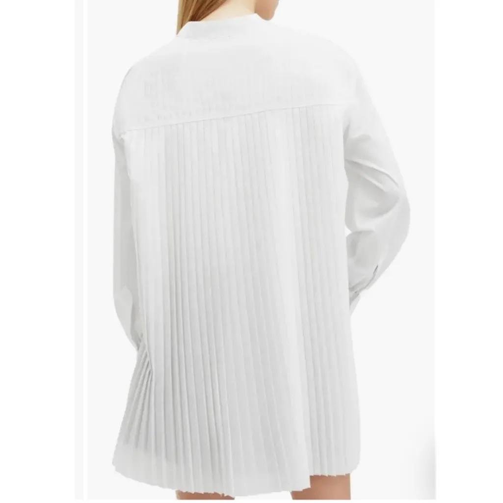 New! All Saints Percy Pleated Relaxed Fit Shirt White‎ 
Sz 2 $229 - Image 3