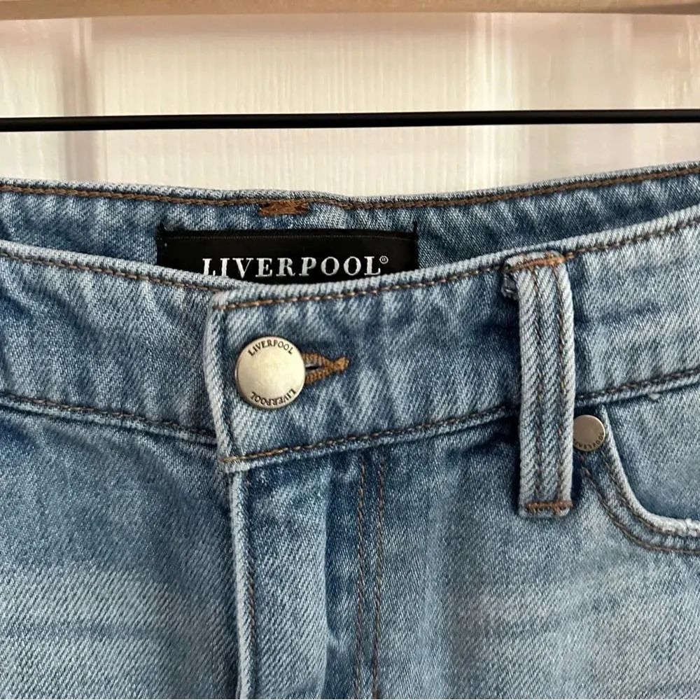 Liverpool Embroidered Denim Skirts Women’s Size 2 - Image 4