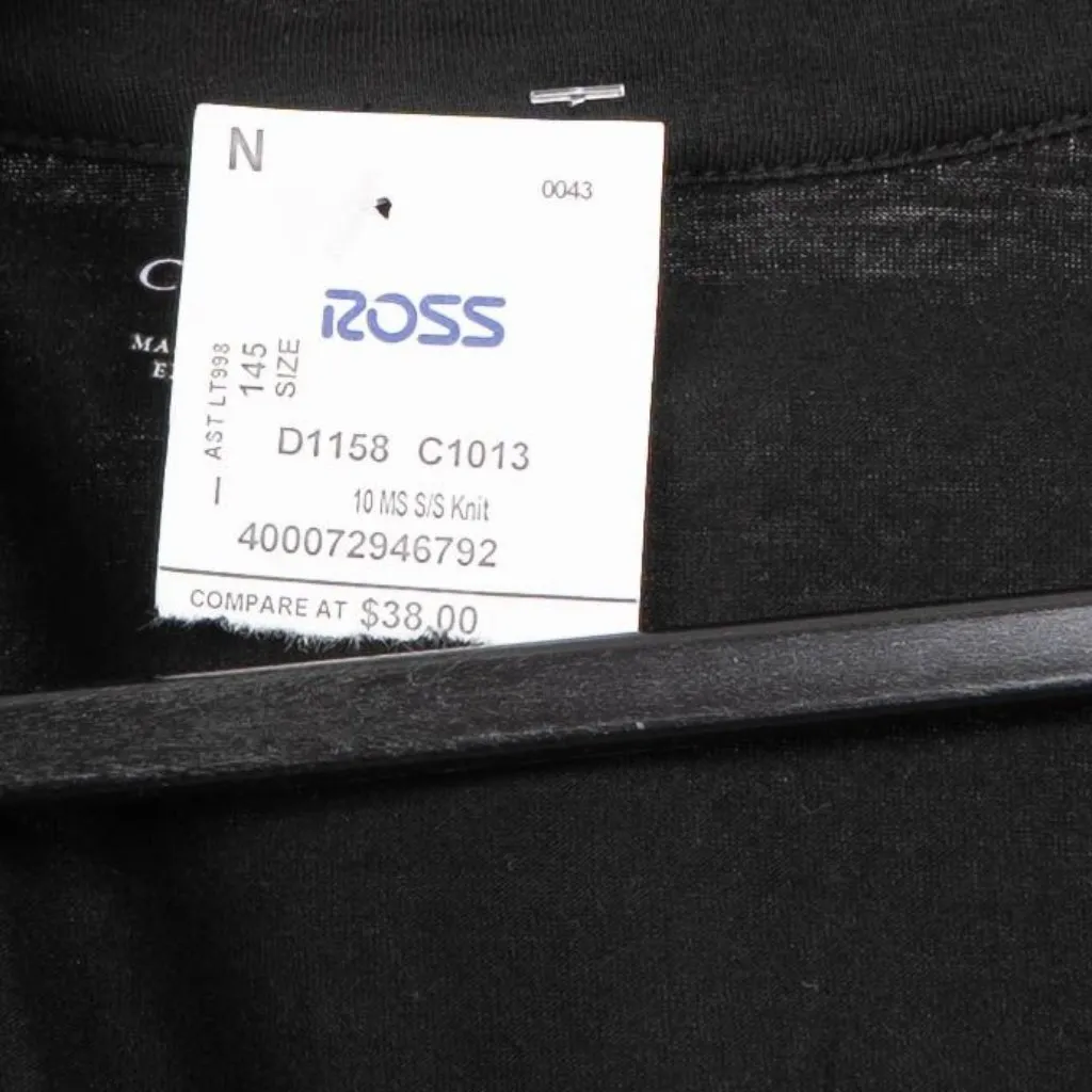 Peasant Blouse Y2K XL Womens Square Neck Black Embroidered Long Tunic Cotton SS - Image 4