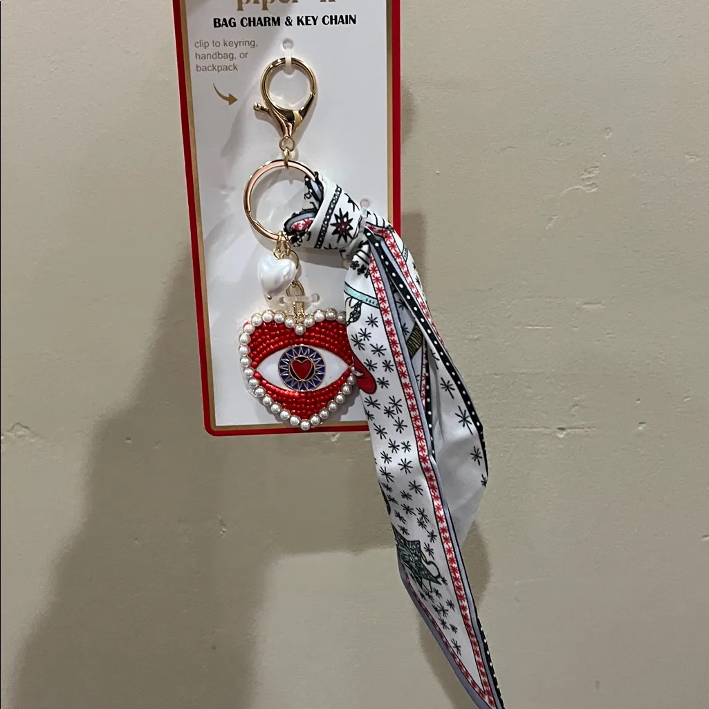 Piper K | Heart ❤️ Celestial Evil Eye 🪬 Bag Charm Gold - Image 10