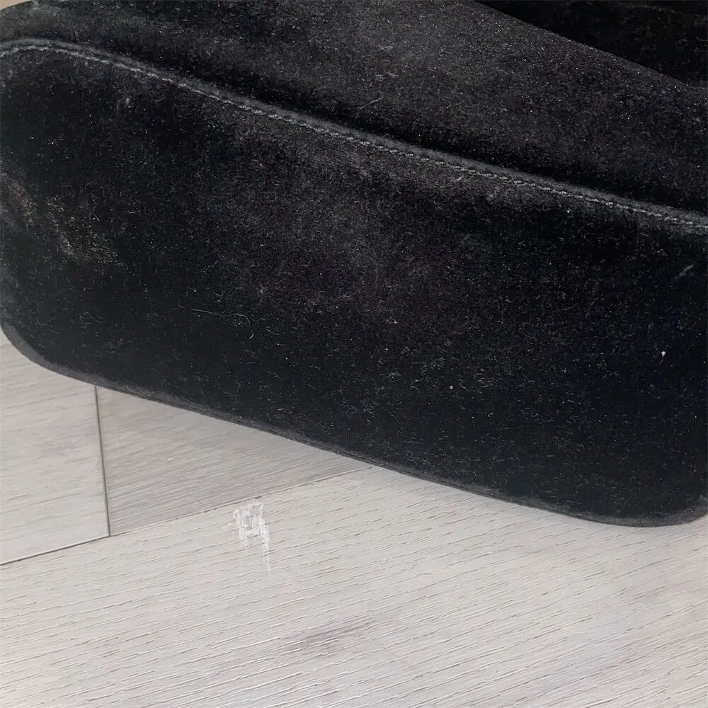 Kate Spade  Women's Black Velvet Backpack with Front Zip Pocket - Image 9