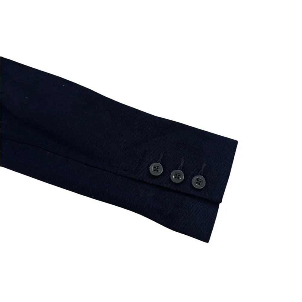 Cabi Lido Knit Jacket Navy Blue Button Up Mid-Length Coat Size M - Image 12