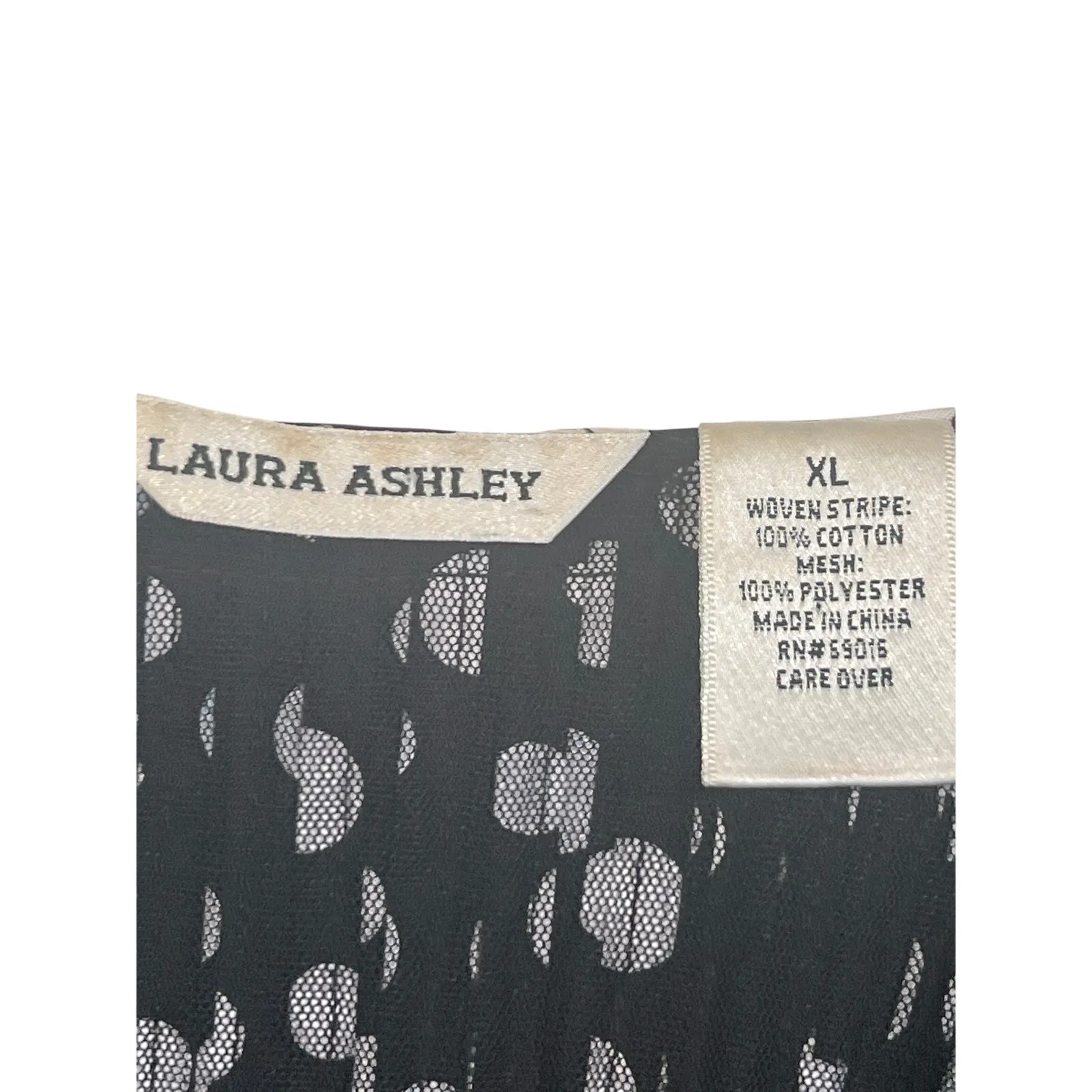 Laura Ashley Black White Modernist Stretch Pieced & Mesh Jacket Size XL Art-Wear - Image 7