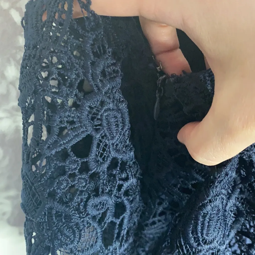 Nanette Lepore one shoulder lace sheath dress sz 8 - Image 9