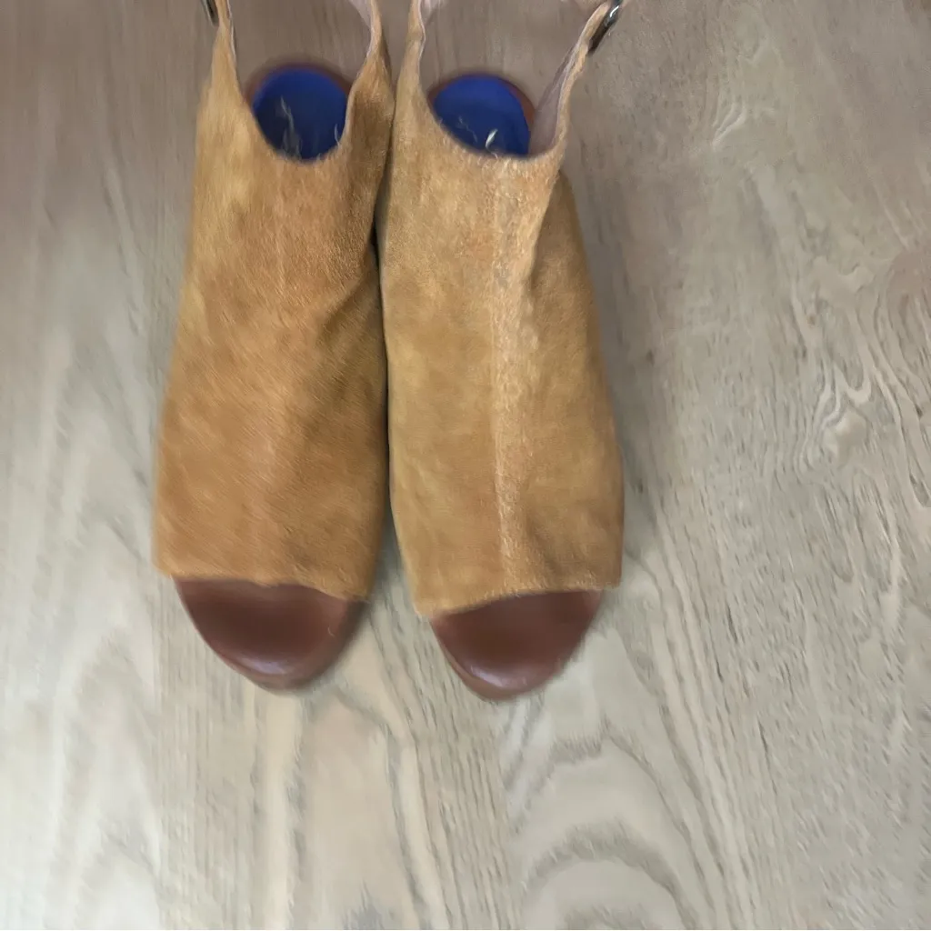 Jeffrey Campbell x Free People Suede Platform Wooden Clog Sandals Women’s Size 8 - Image 4