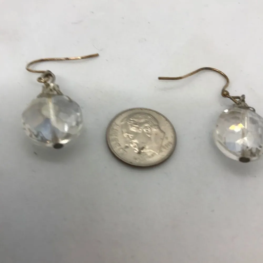 NWT Crystal Dangling Drops Earrings Hand Crafted Silver - Image 4