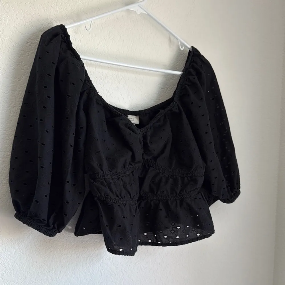 A New Day Black Blouse Chic Top - Image 7