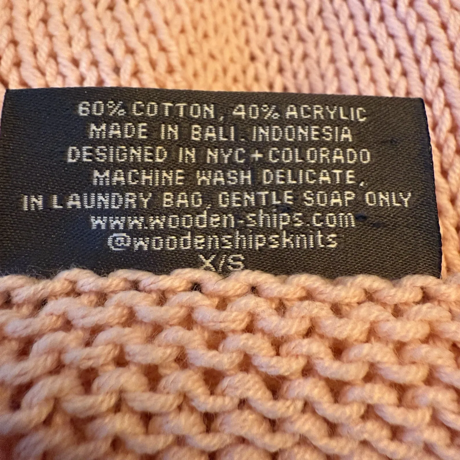 Wooden Ships Beach Sweater XS/S Preppy Coastal Resort Beachy Vacation - Image 7