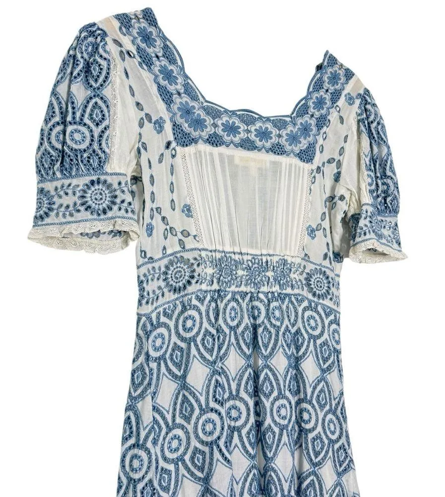 LoveShackFancy Helena Embroidered Broderie-anglaie Maxi Dress - Image 6