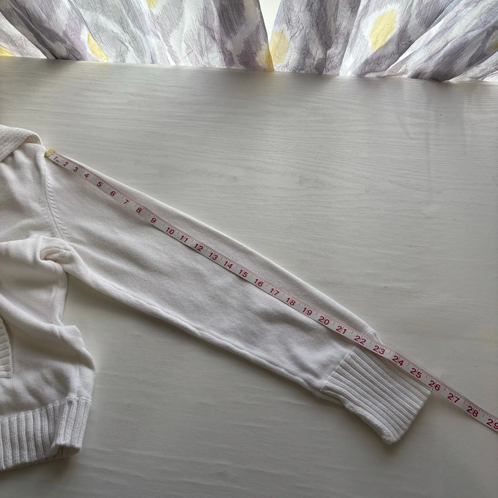 Liz Claiborne White Shawl-Collar Pullover Sweater Size Large - Image 5