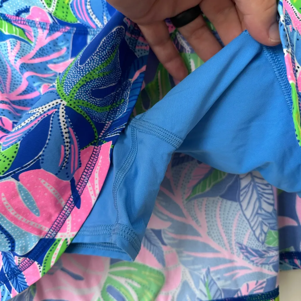 Lilly Pulitzer Blue Beleaf In Yourself AILA LUXLETIC SKORT Size M - Image 6