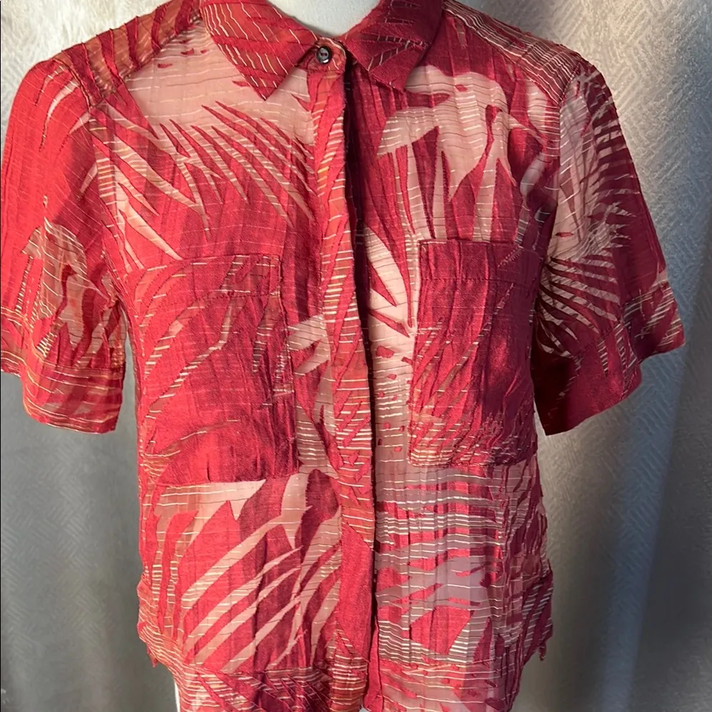 MAEVE ANTHROPOLOGIE Sun Palm Midi Top size2.                          order(57) - Image 14