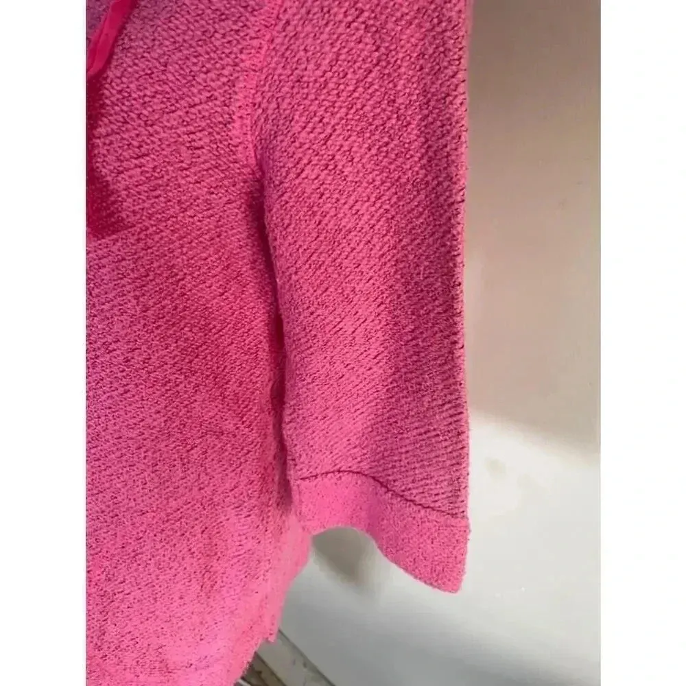 Women's Soft Surroundings‎ Pink Textured 3/4 Sleeve Pullover Sweater Small 0142 - Image 3