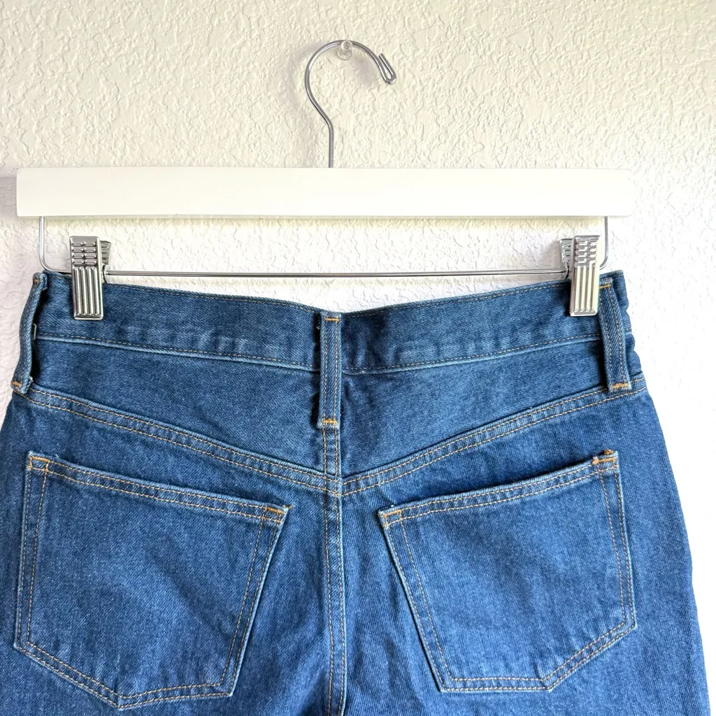 NWT J Crew Womens Shorts Blue Denim Mid Length Cut Off 100% Cotton Size 25 - Image 4