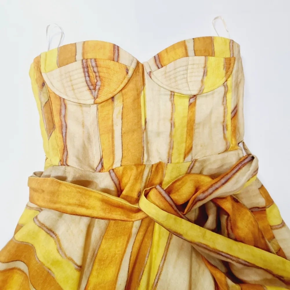 Brynne Mini Dress in Yellow Stripe Revolve Strapless Dress - Image 5