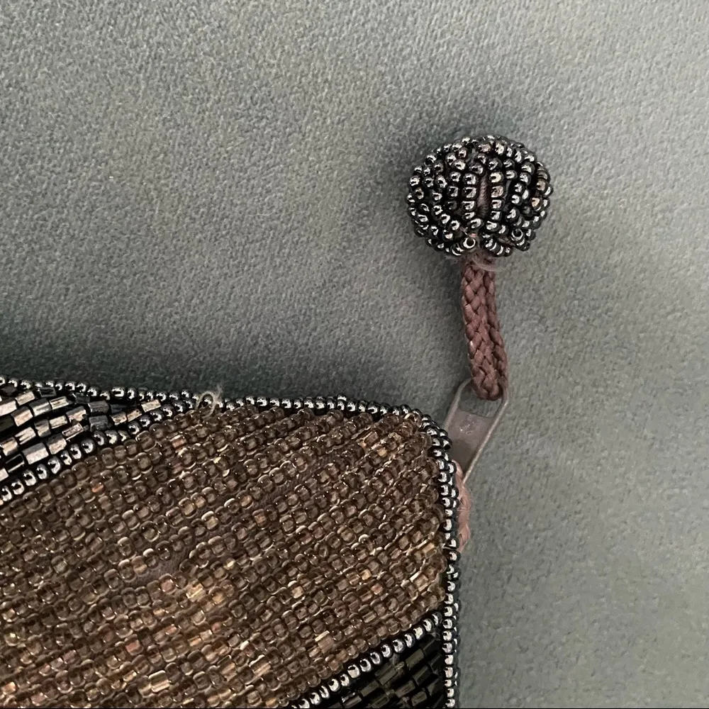 Vintage Loredana Beaded Clutch Gray - Image 5
