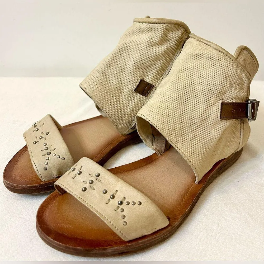 Miz Mooz Women’s Forge Leather Studded Gladiator Sandals in Stone Size 38 - Image 5