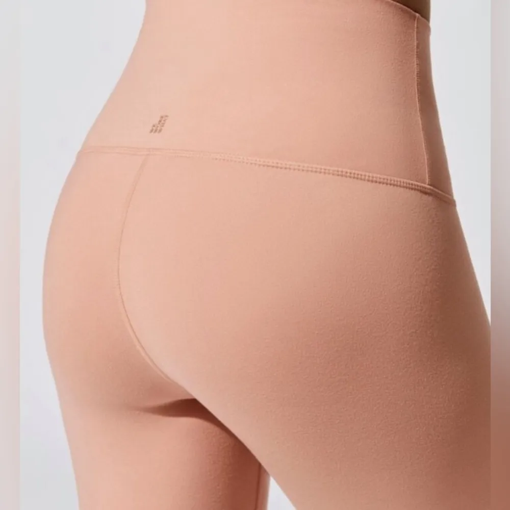 WeWoreWhat high waist lace-up peach/tan leggings size/S - Image 4