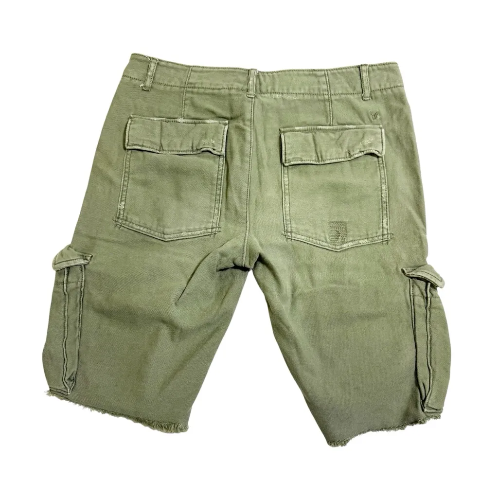 American Eagle Olive Green Cargo‎ Utility Shorts Women’s Size 2 - Image 7