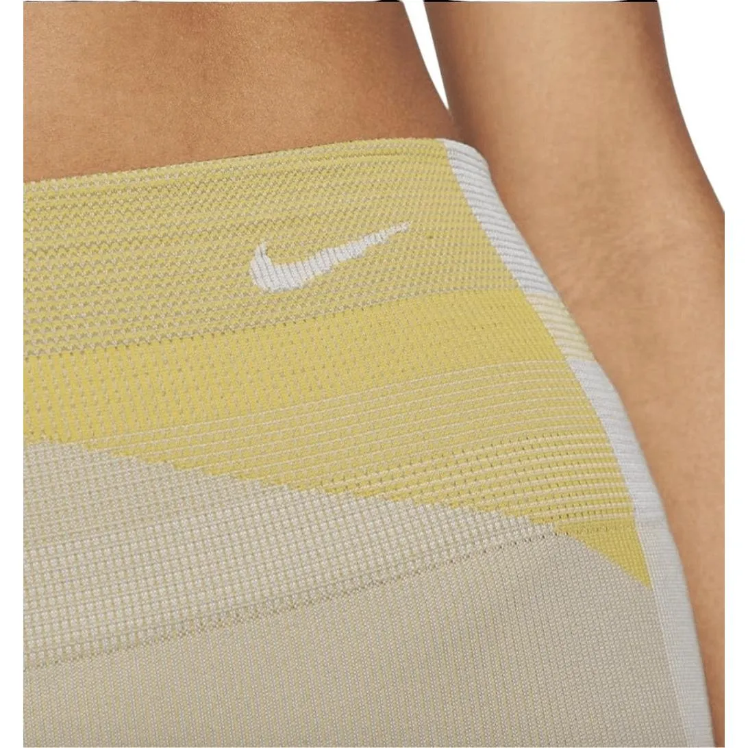 Nike Leggings Womens Gray Yellow Geometric Cropped DriFit Active Sporty - Image 4