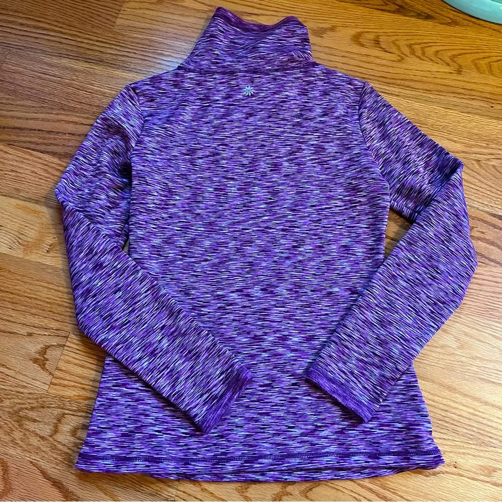 Athleta purple coastal space dye fleece pullover size XS - Image 2