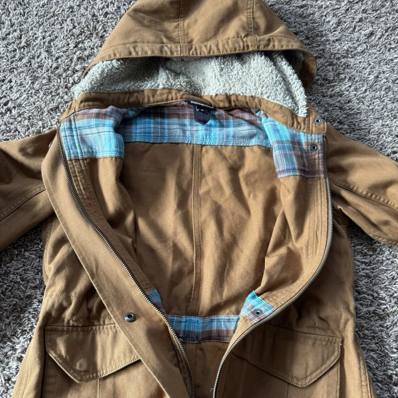 Patagonia Prairie Dawn Parka Hooded Jacket 27150 Women’s Brown XS Sherpa - Image 8