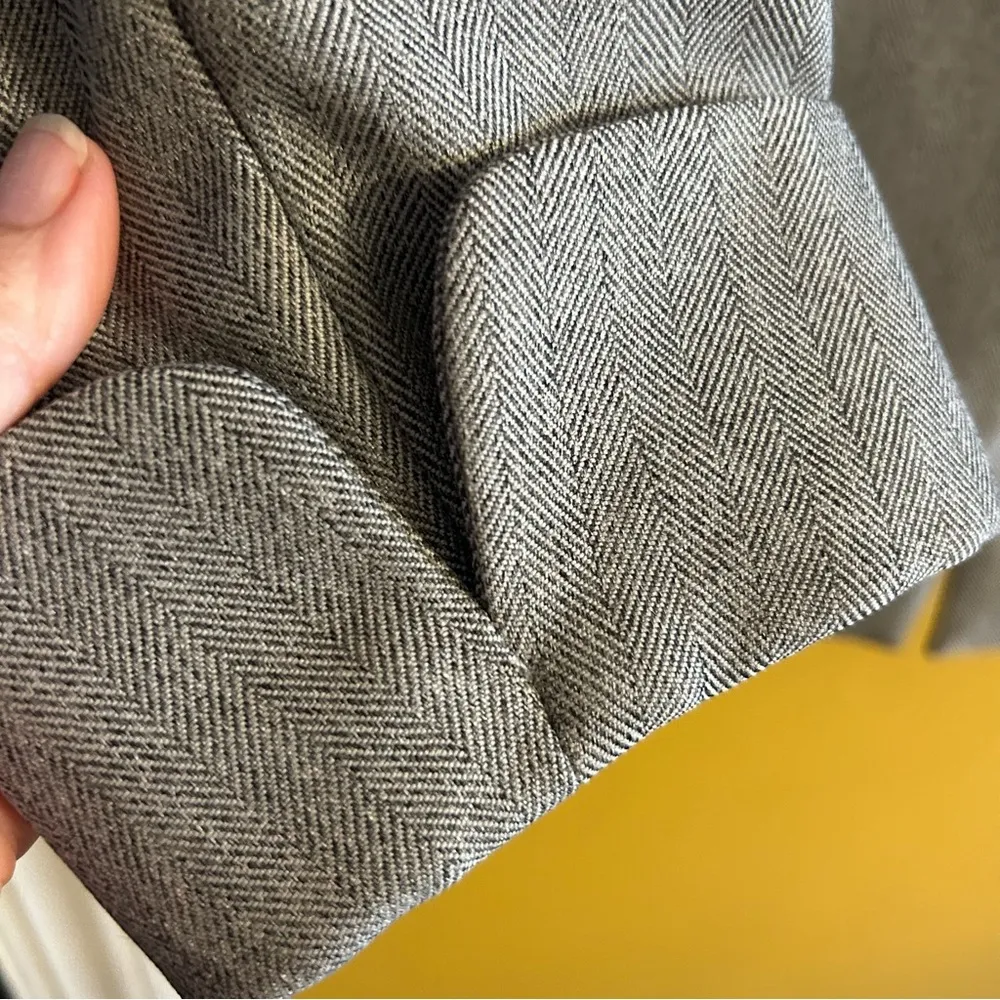 Giorgio Sant' Angelo 2 piece ladies herringbone grey professional pant suit 6 P Gray Size 6P - Image 6