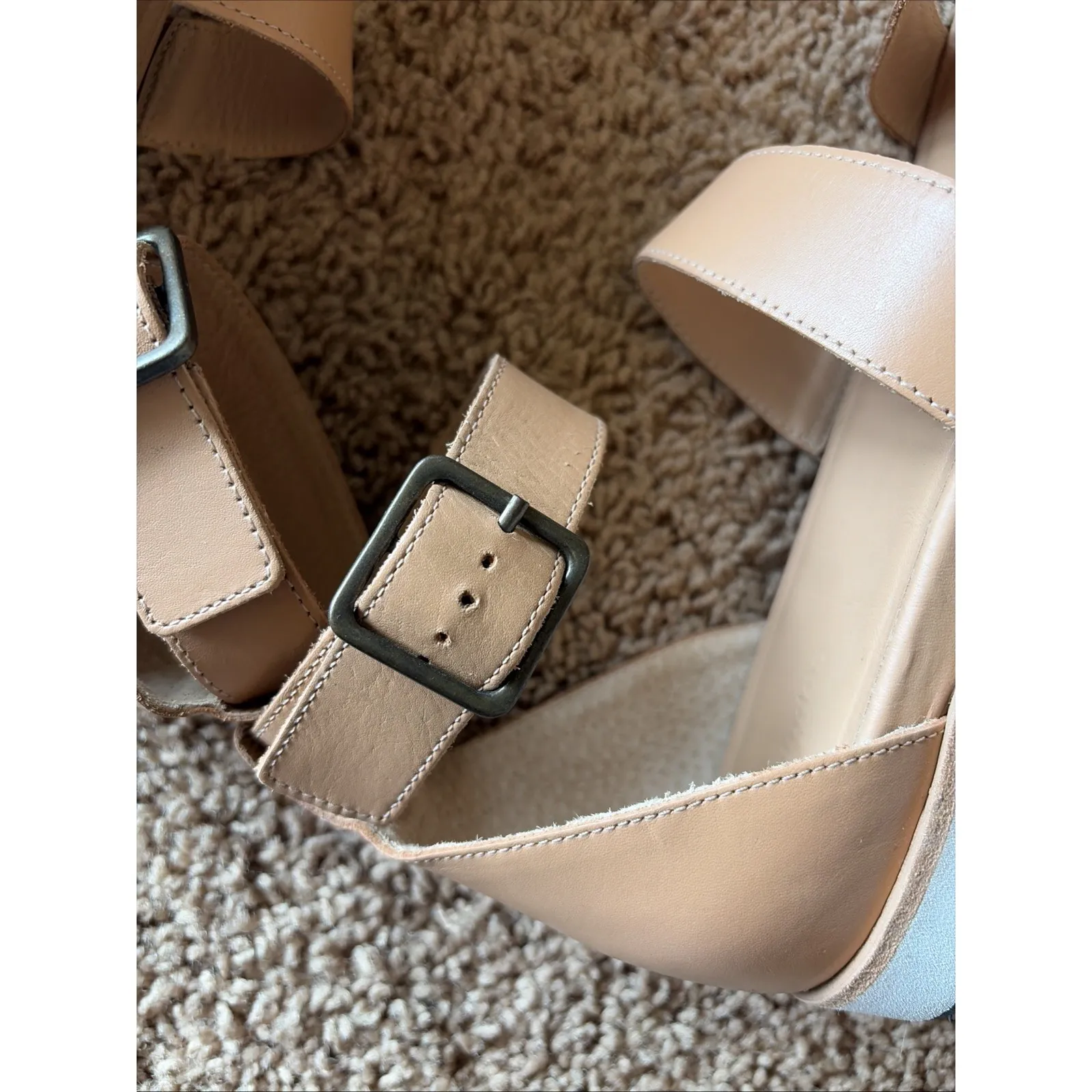 Soludos Cara City Camel Brown Leather Sandals Casual Shoes Womens US 8.5 EU 39 - Image 10