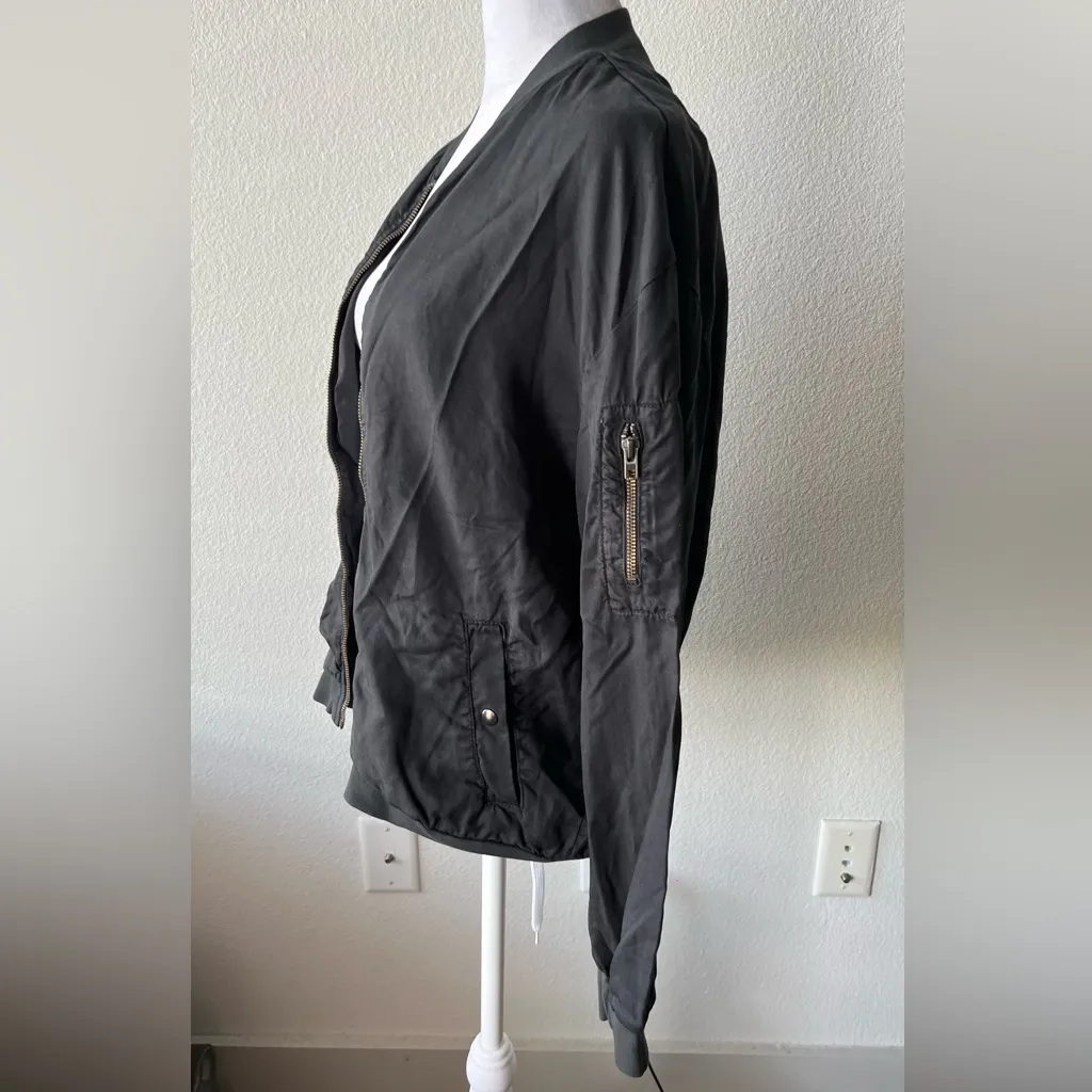 American Vintage  Charcoal Bomber Jacket - Image 6